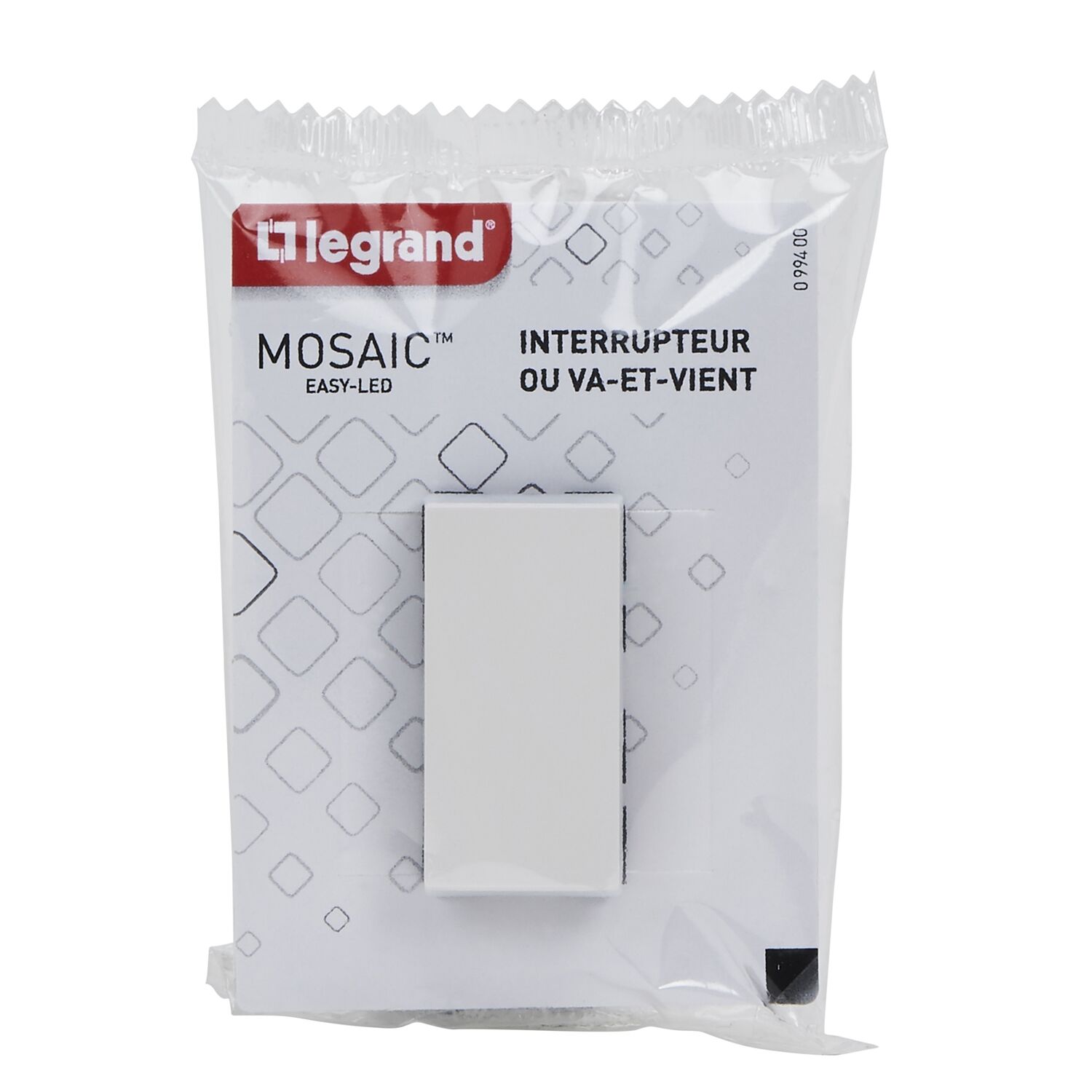 Interrupteur Mosaic Easy LED Composable 1 Module Blanc