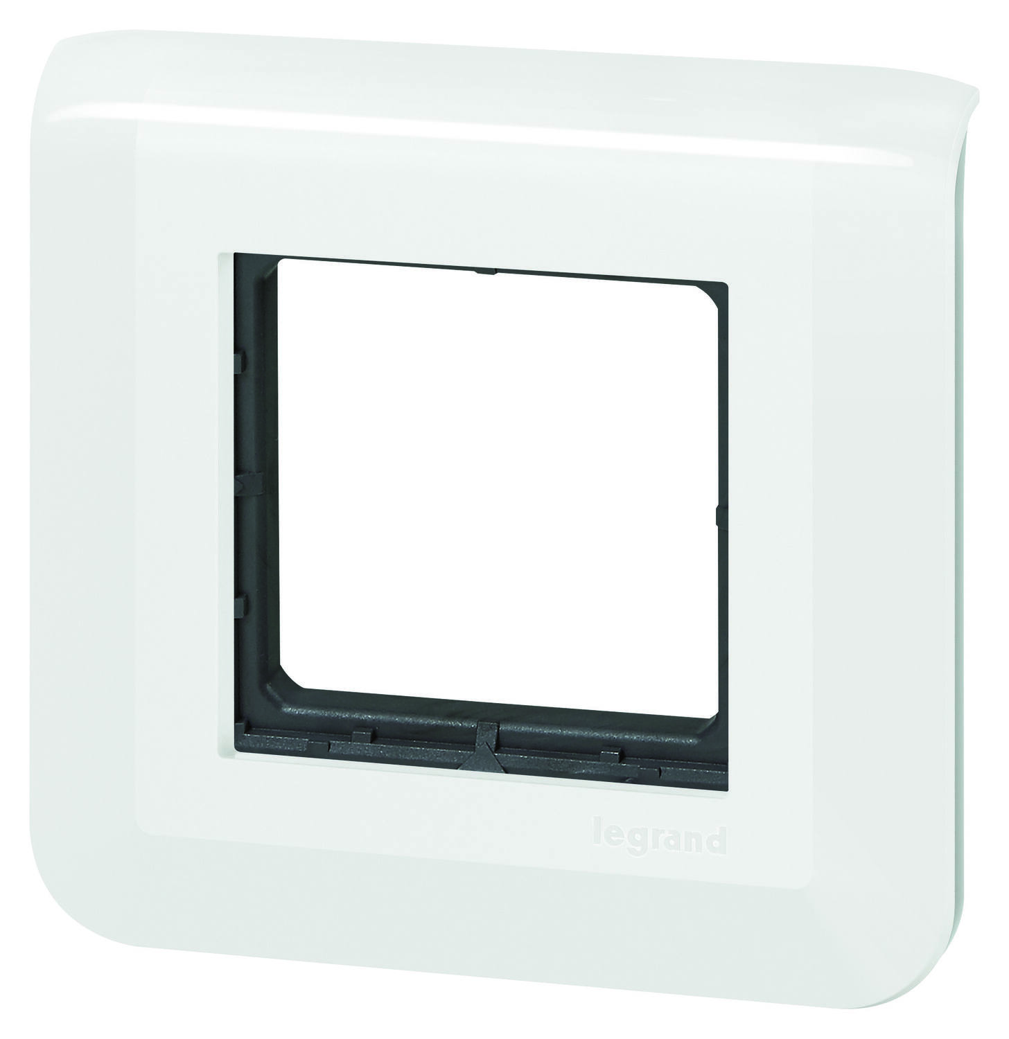 Plaque avec Support Mosaic 2 Modules Fixation à Vis Blanc