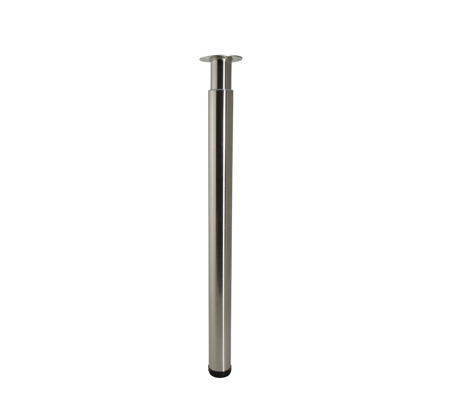 Pied table cylindrique réglable H70-110cm Ø60mm alu brossé - BAR PLUS