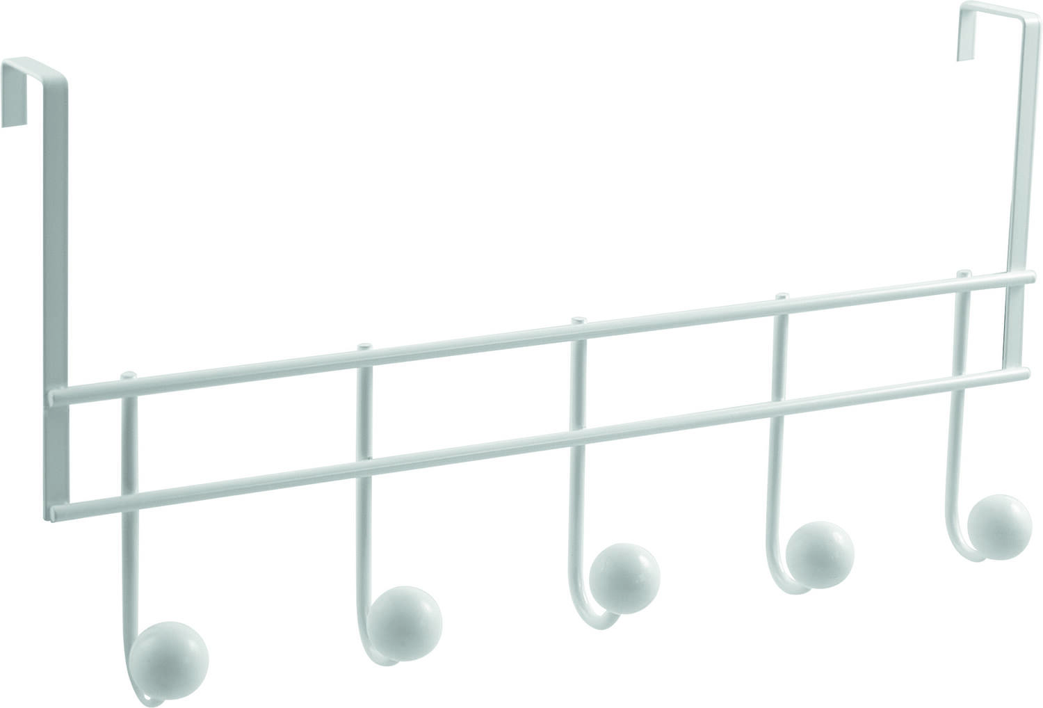 Portemanteau 5 patères à suspendre Scoop Métal Blanc