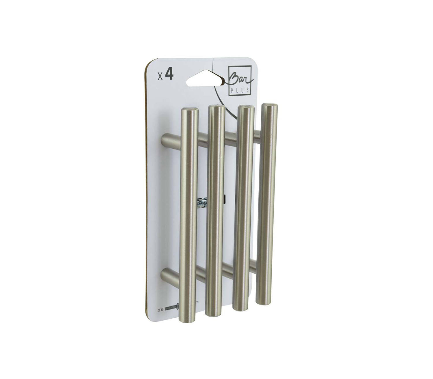 Set de 4 boutons de meuble fil acier brossé - BAR PLUS