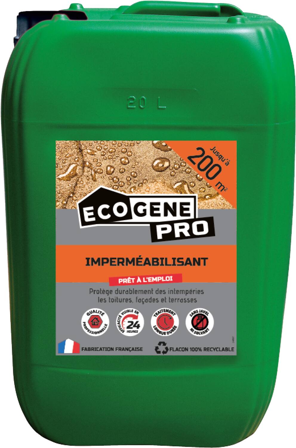 Imperméabilisant prêt à l'emploi 200m² 20L - ECOGENE PRO