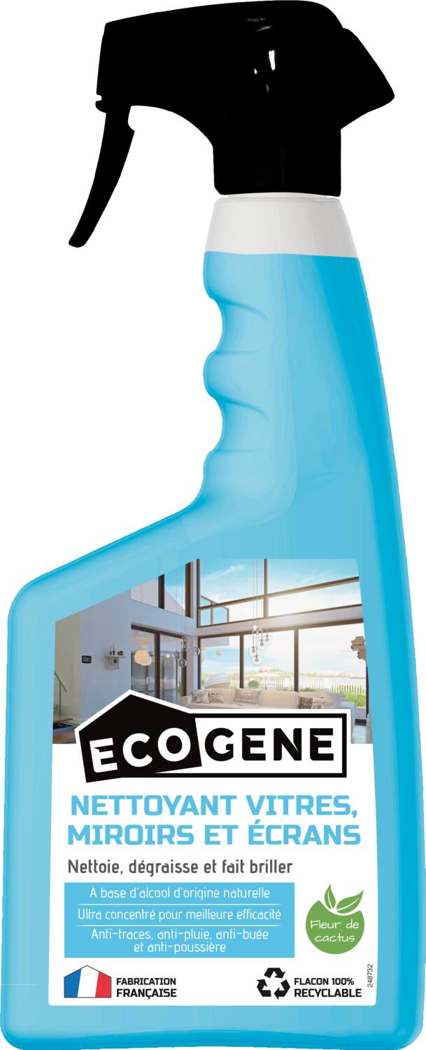Nettoyant vitres miroirs écrans 600ml - ECOGENE