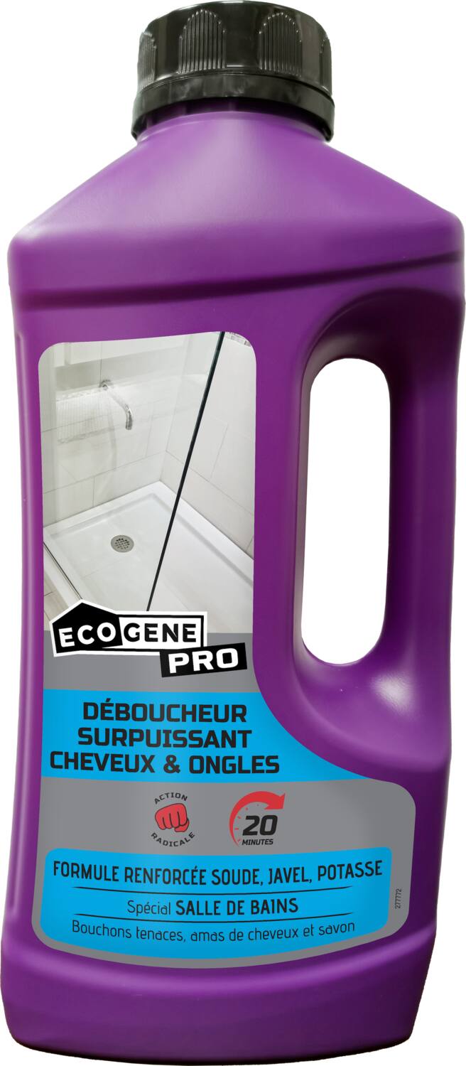 Déboucheur surpuissant cheveux ongle ECOGENE pro 1l