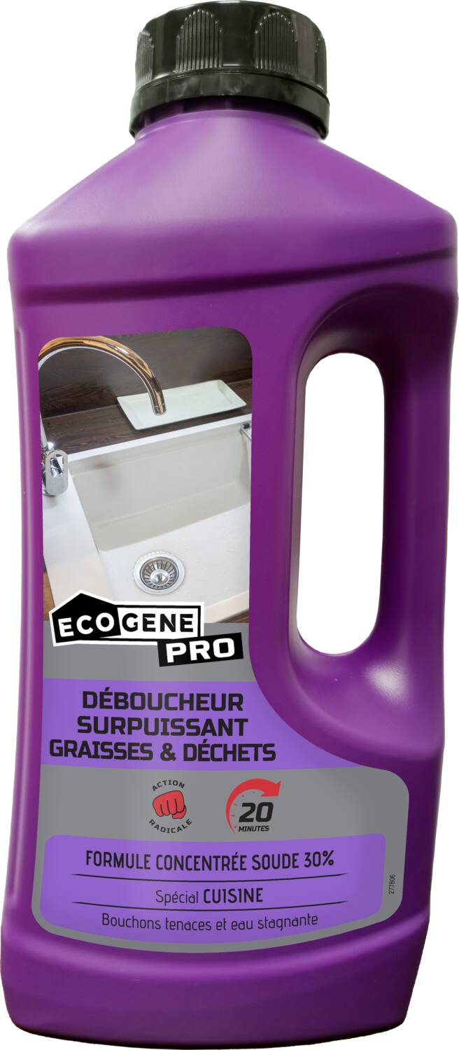 Déboucheur surpuissant graisses déchets ECOGENE 1l