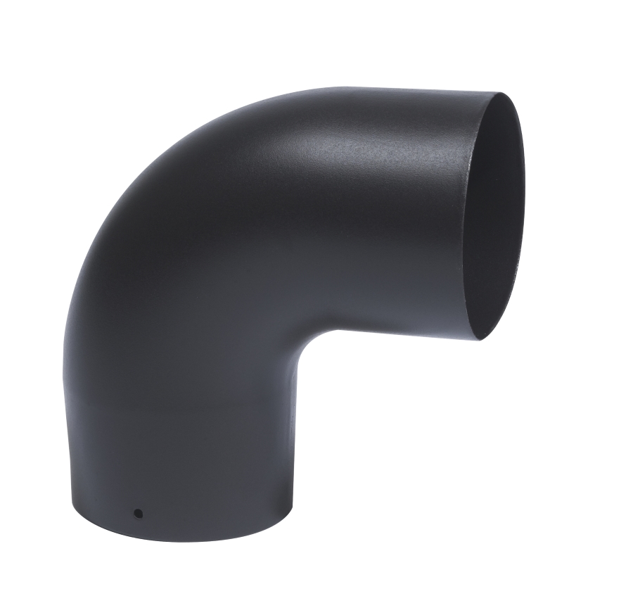 Coude 90° émail noir mat Ø139mm - TEN