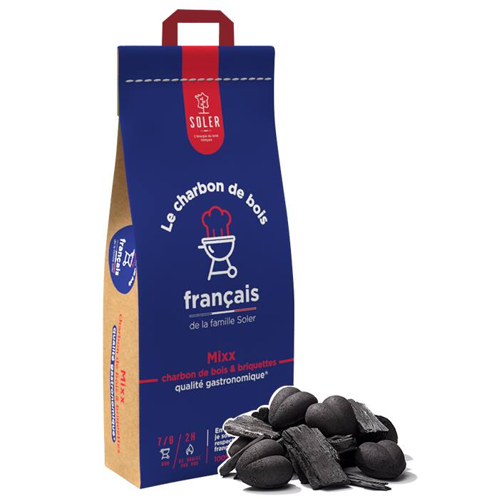 Charbon de bois et briquettes Mixx 8kg - SOLER