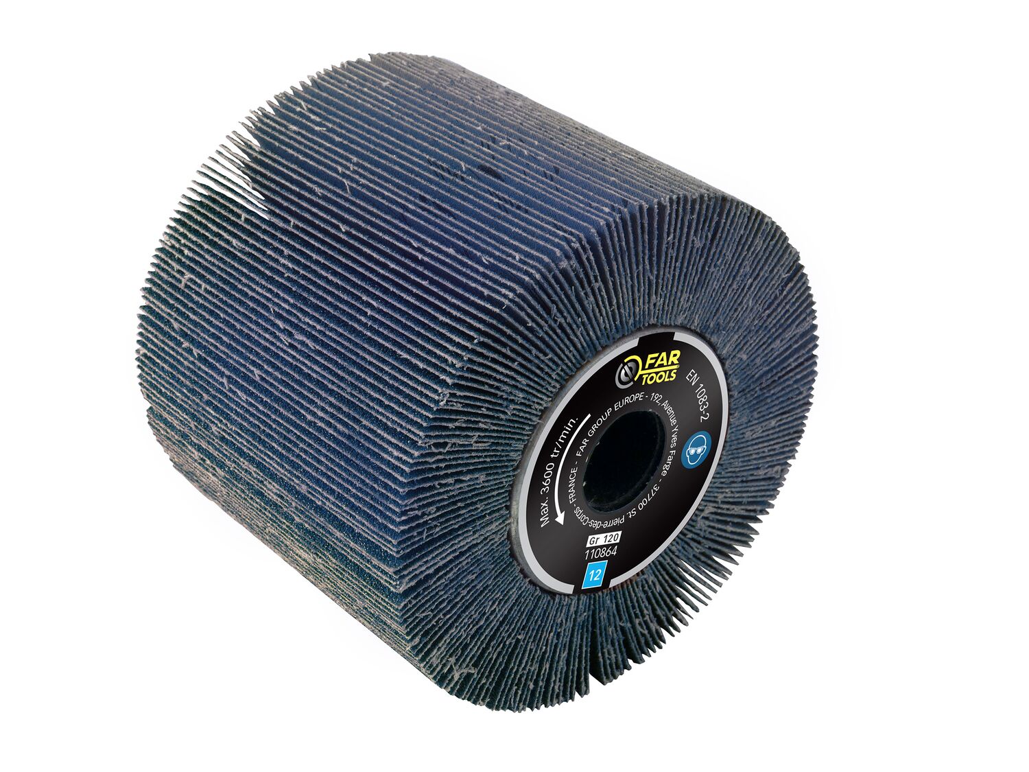 Brosse à lamelles abrasives A120 Ø120mm/L100mm