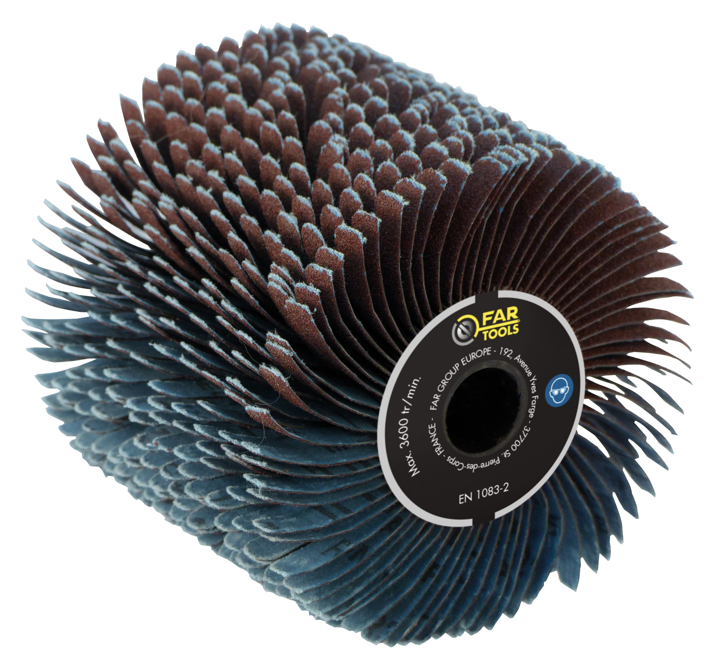 BROSSE A LANIERES ABRASIVES DIM:120X100MM POUR RENOVATEUR