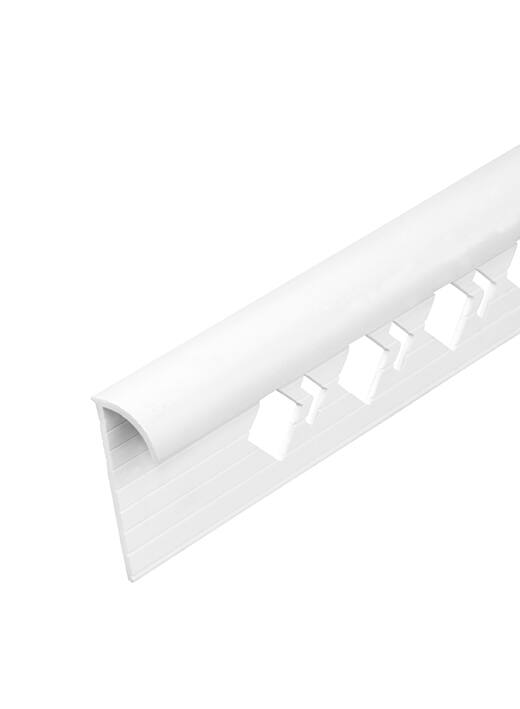 Profilé 1/4 rond Mur PVC blanc 6mm/2,5m