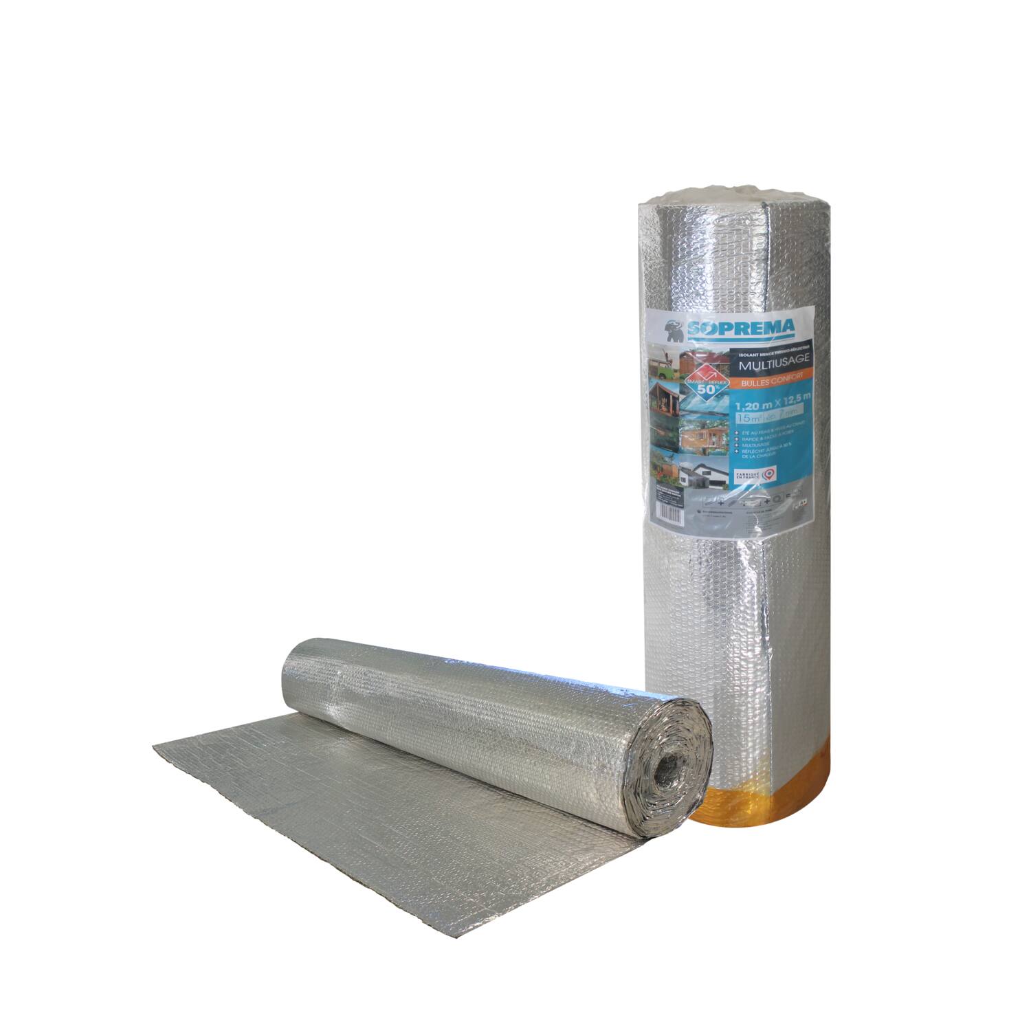 Isolant mince multi-usage Bulle Confort 1,2x12,5m, Ep,7mm - SOPREMA®