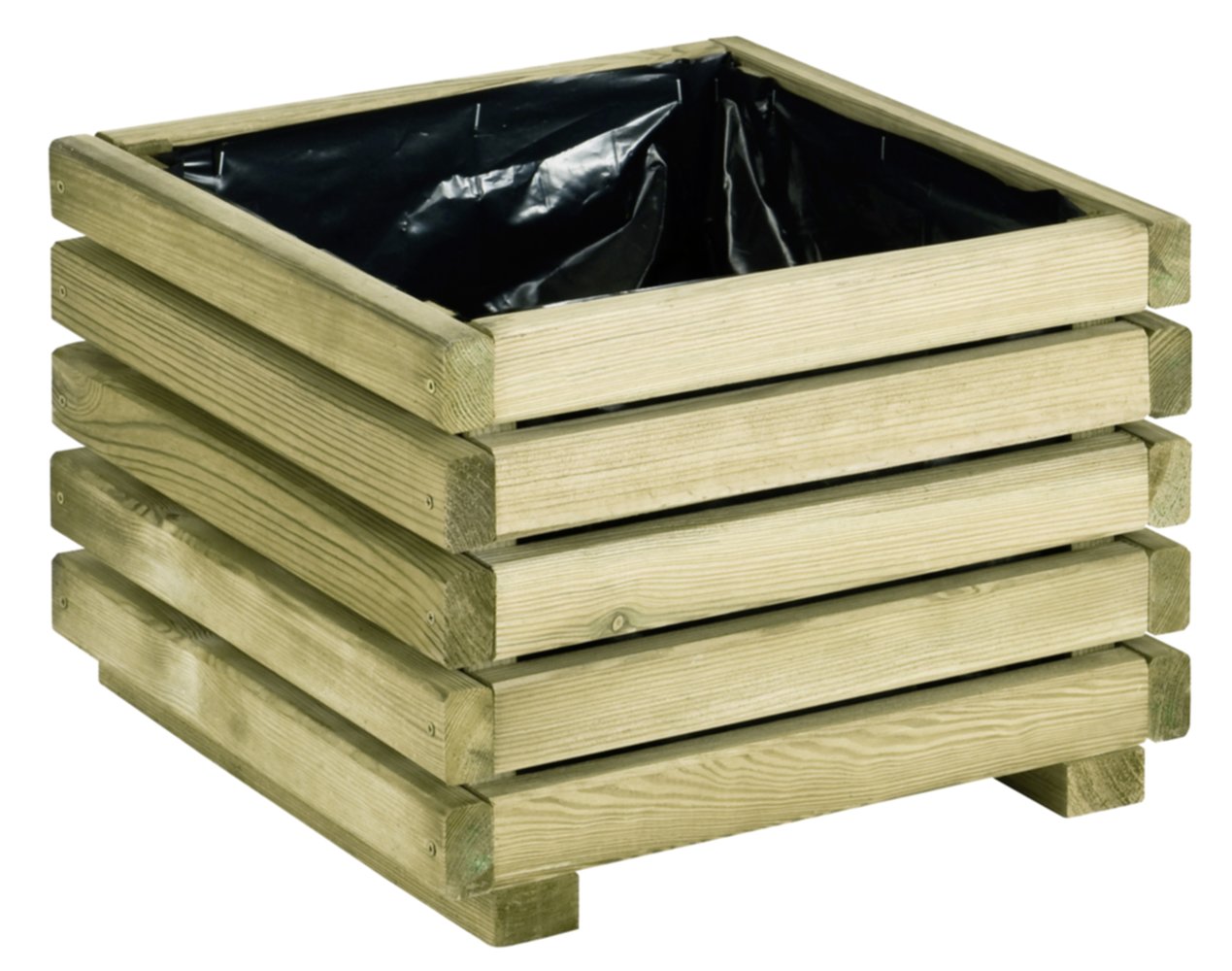 Bac à fleurs bois KÜB 40x40xH.28cm - CERLAND