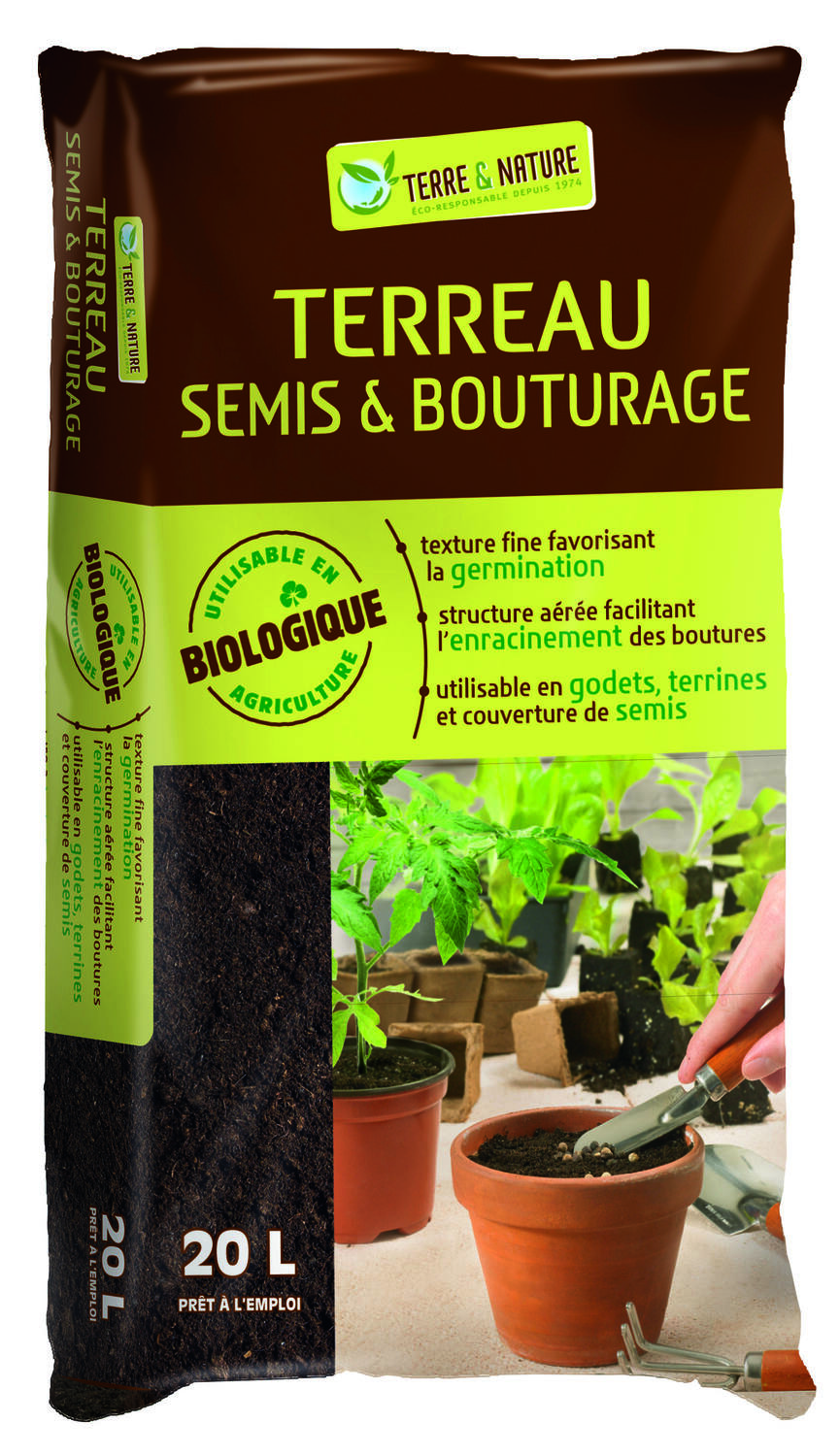Terreau semis et bouturage 20L - TERRE & NATURE
