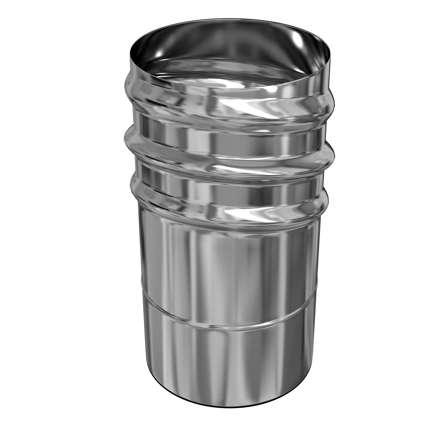 Raccord à visser poêle Tubage flexible inox Ø80mx150/156