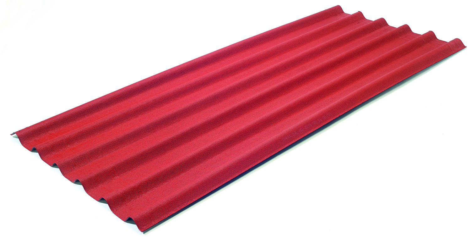 Plaque ondulée bitumée Easyfix 0,81x2m Rouge intense - ONDULINE