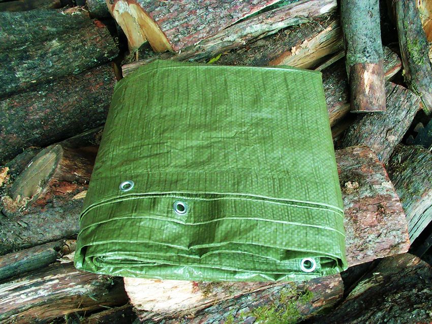 Bâche de protection Bois de chauffage 1,5x6m verte