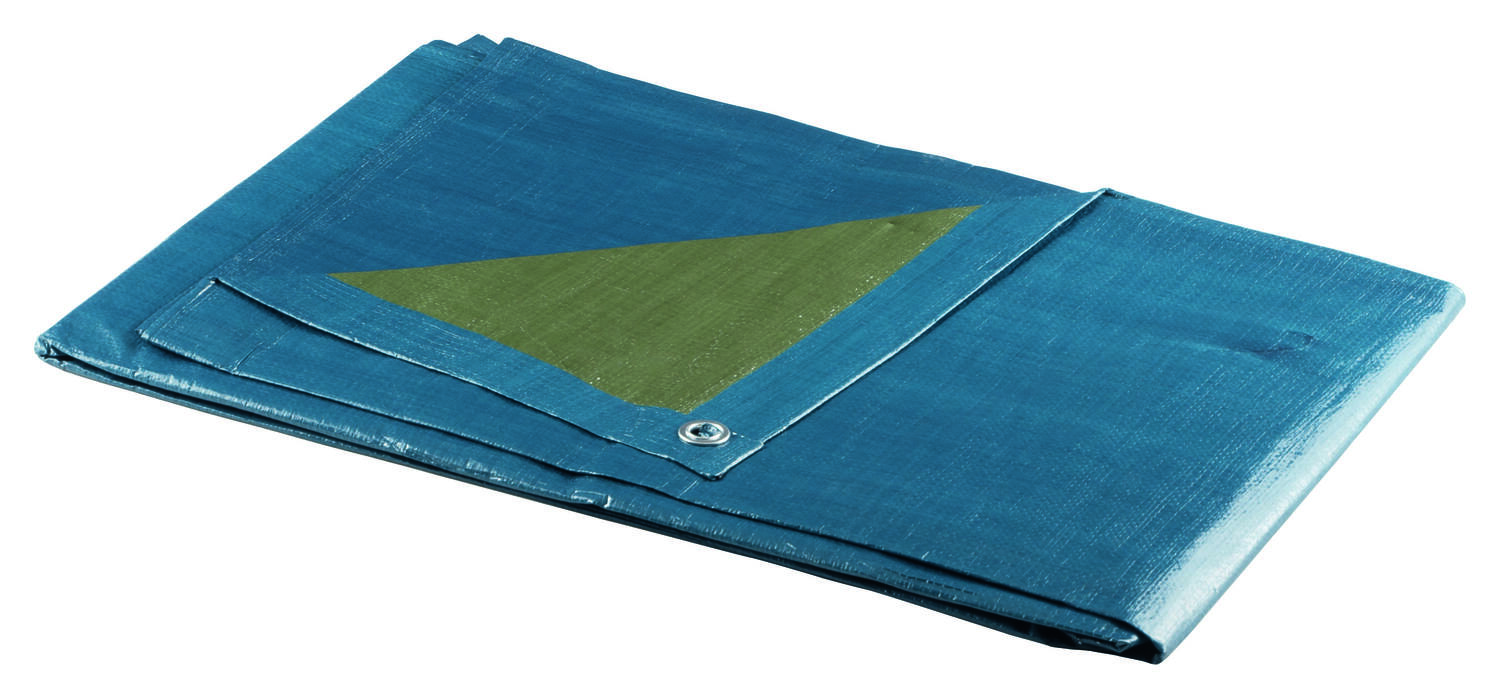 Bâche de protection multiusage lourde 2x3m bleu/vert