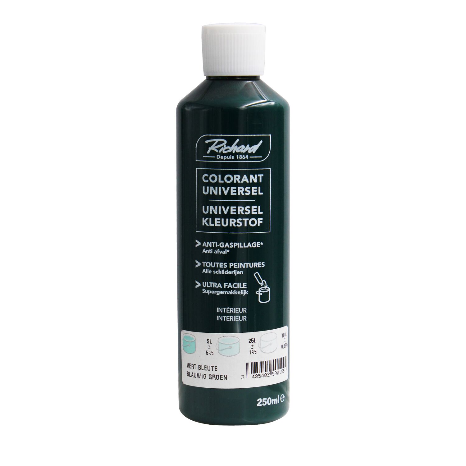 Colorant vert bleuté flacon 250ml - L'UNIVERSEL
