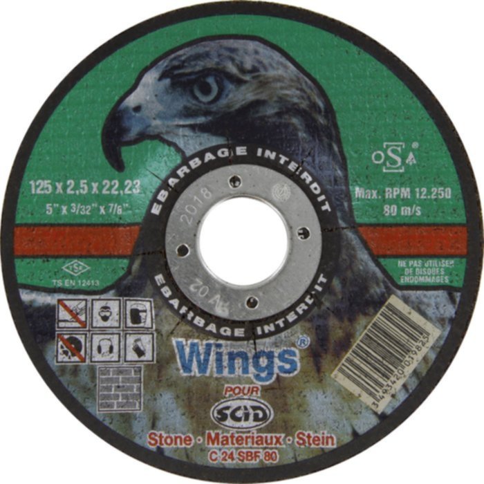 Disque à tronçonner tous matériaux expert Ø125mm - SCID