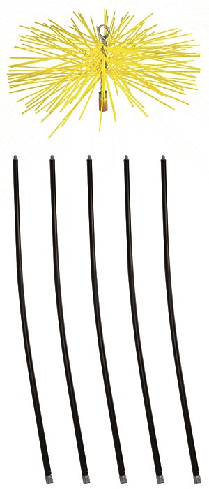 Kit de ramonage nylon L.1,4m Ø250mm - SCID