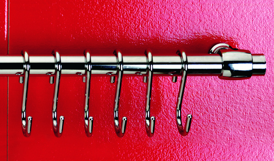 Tringle chromée 78 cm + 6 crochets - METALTEX