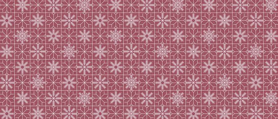 Nappe Lautrec Noël rouge 140cm (à la coupe) - CORYL