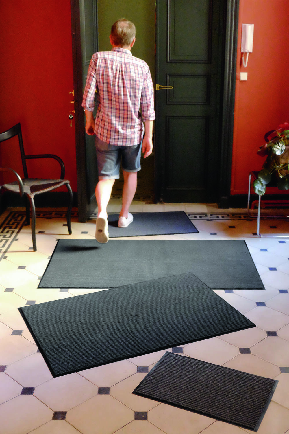 Tapis intérieur absorbant Lans 80x60cm beige - CORYL