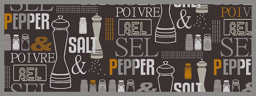 Tapis intérieur absorbant Praz Salt/Pepper 80x45cm - CORYL