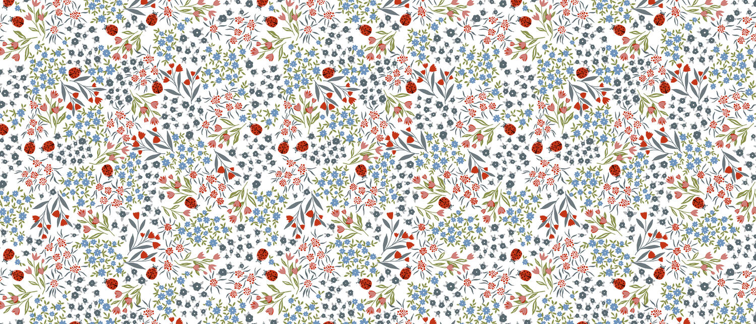 Toile cirée à la coupe Zao Myosotis