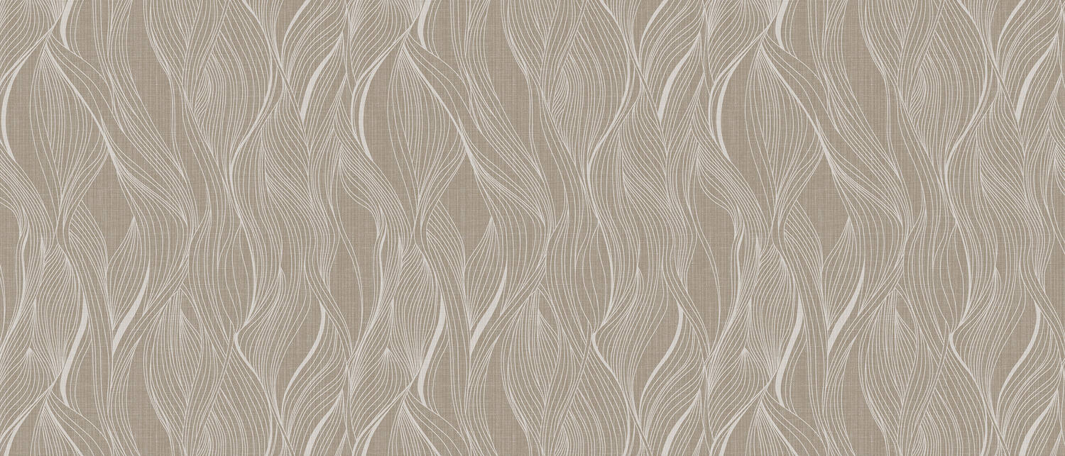 Toile cirée à la coupe Picabia Vagues Taupe