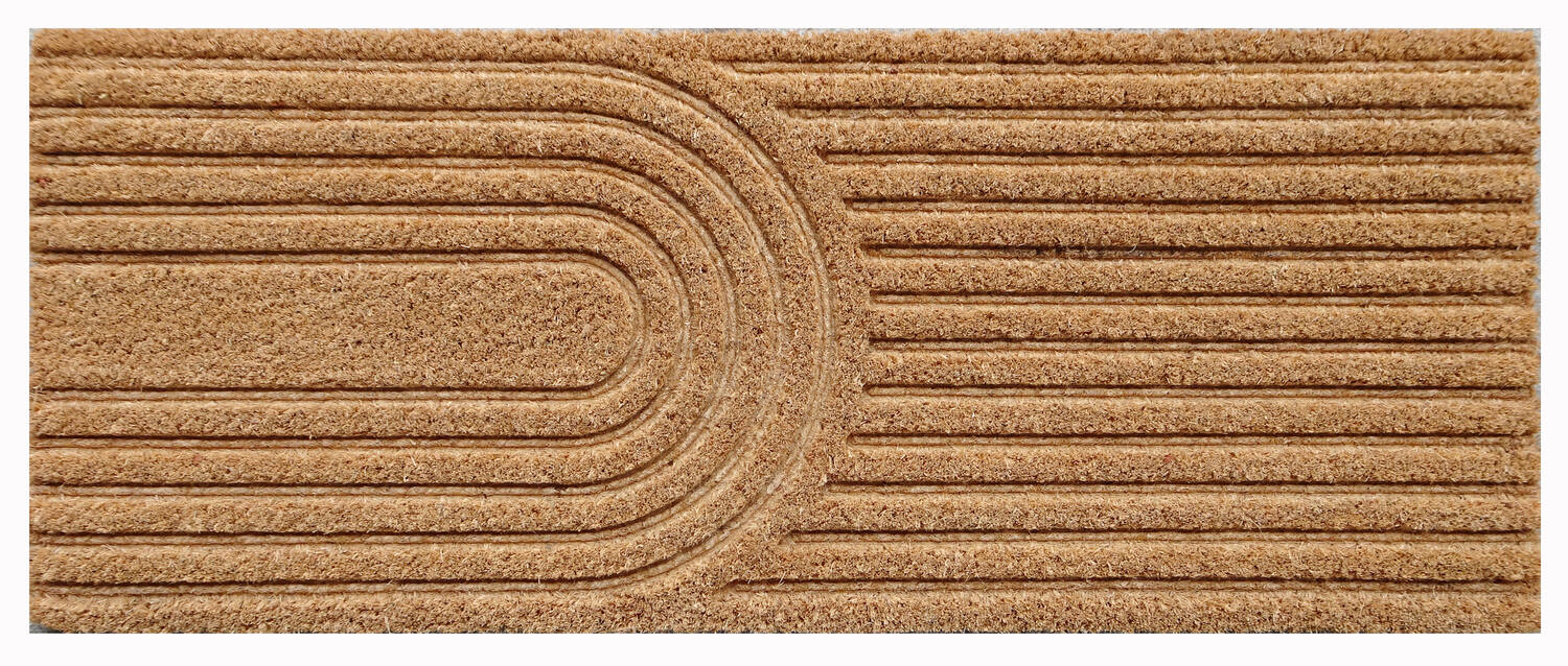 Tapis d'entrée abrité Coco Frappe Geo 75x30cm