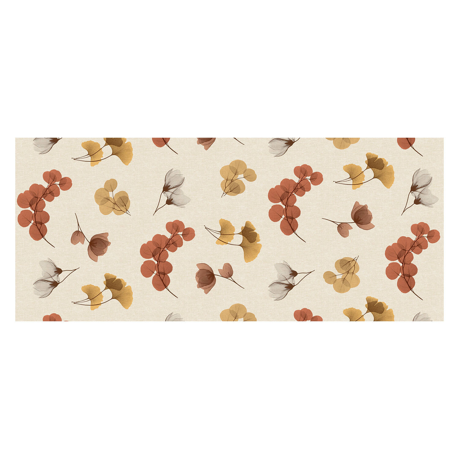 Nappe TC Premium Zao L.140cm motif Eucalyptus terra - CORYL