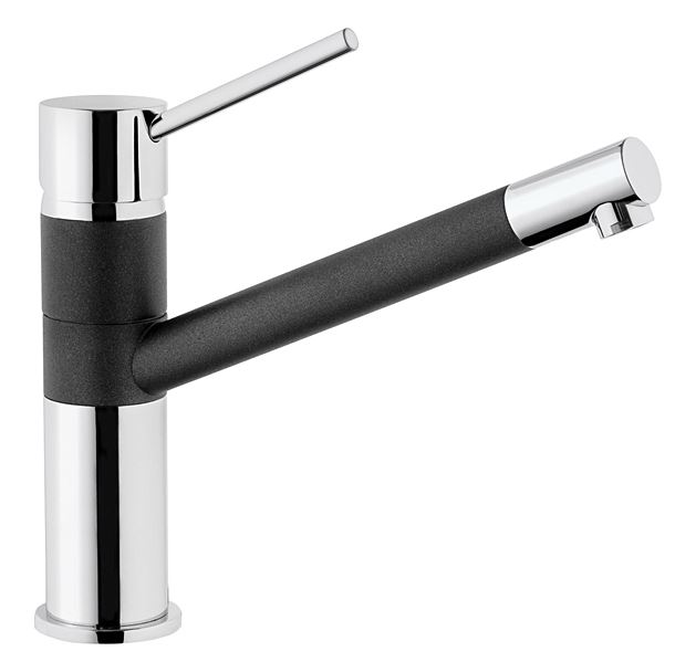 Mitigeur évier bas bec mob.leridane chromé/noir