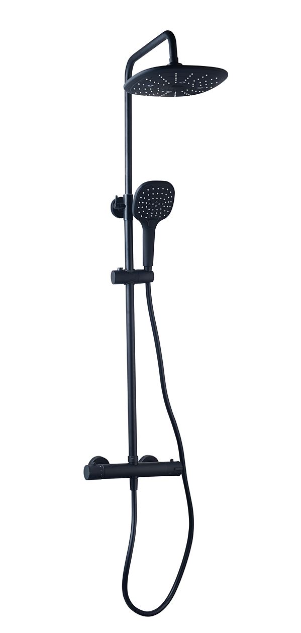 Colonne douche mitigeur thermostatiq.berens noire
