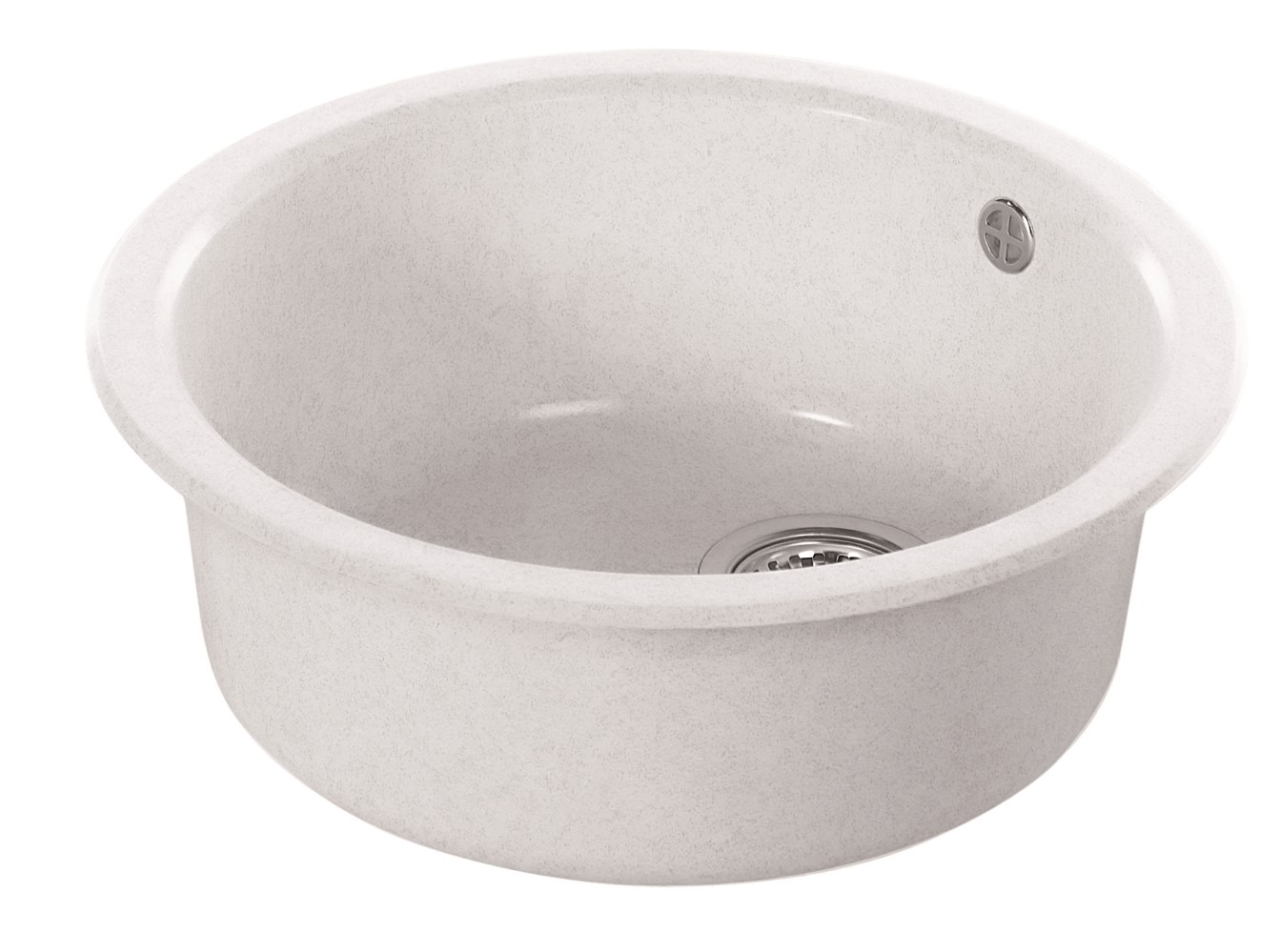 Evier à encastrer 1 cuve ronde Mirade blanc - CAREA