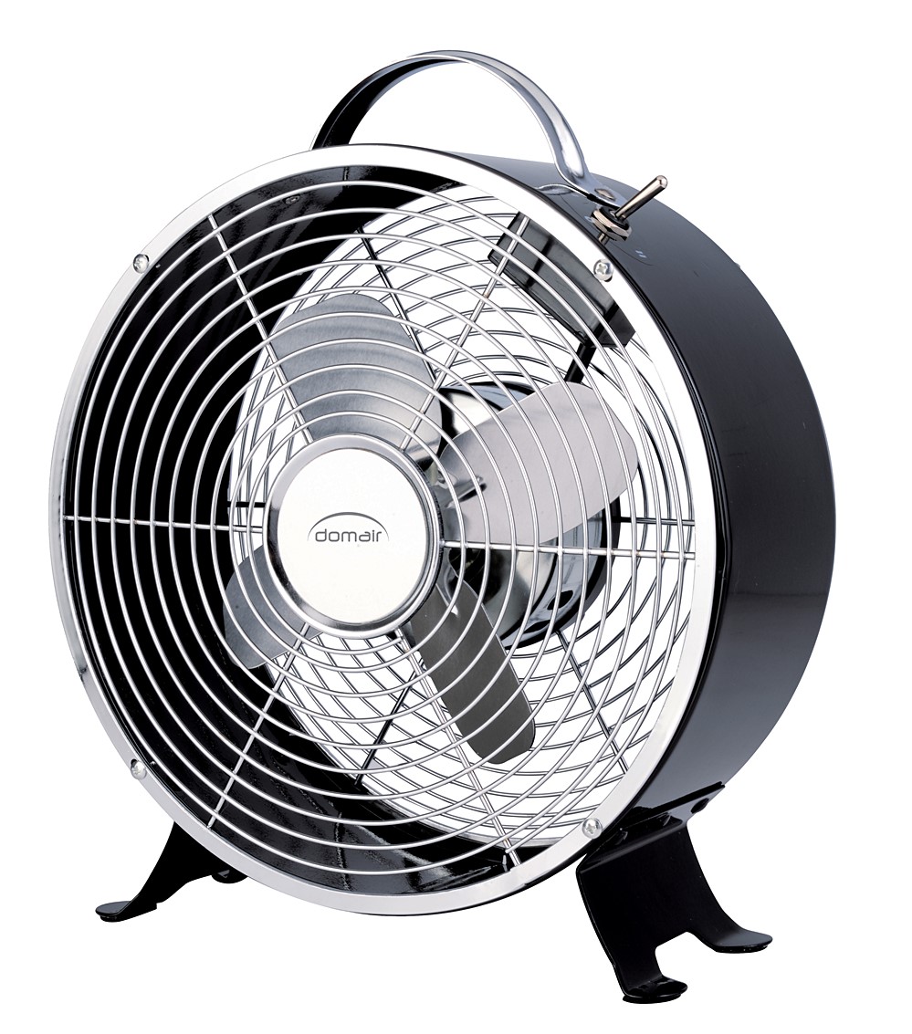 Ventilateur de table 20 cm métal noir