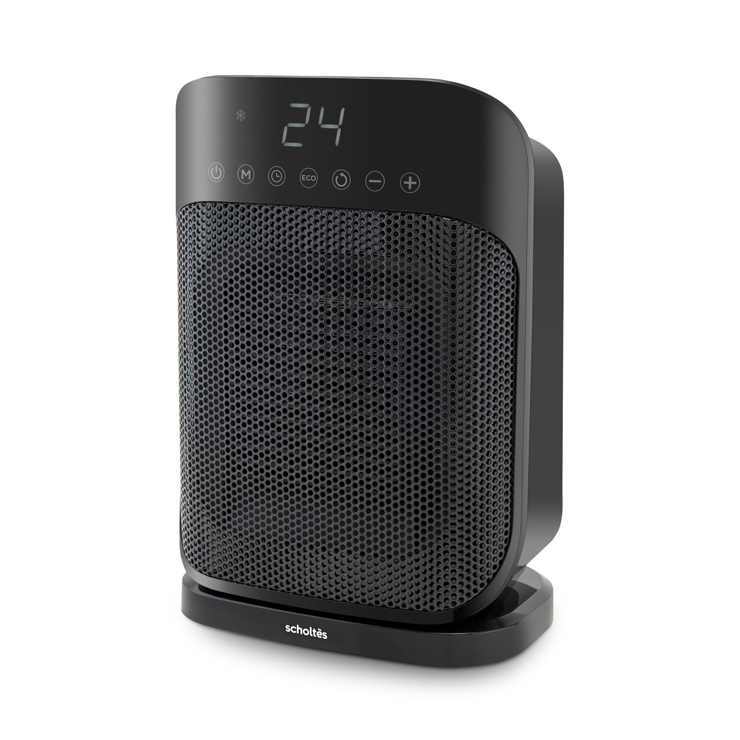 Chauffage soufflant oscillant salle de bain 900/1800W noir - SCHOLTES