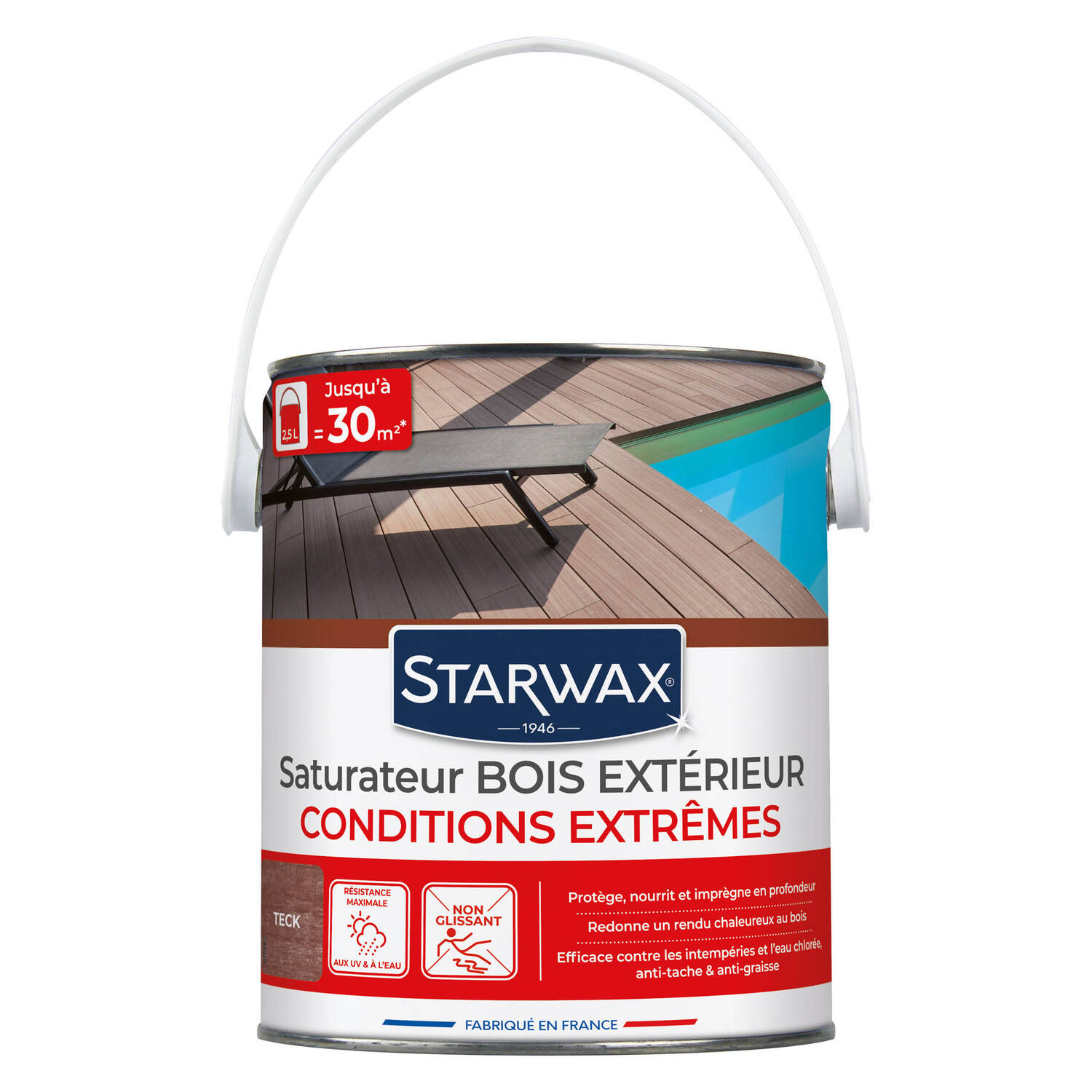 Saturateur haute protection teinte Teck 2,5L - STARWAX