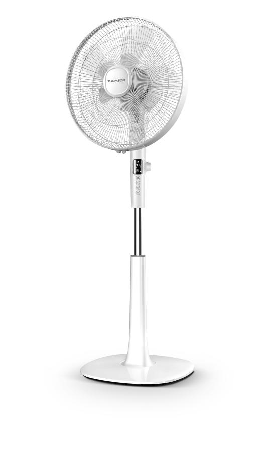 VENTILATEUR PIED DOUBLE PALE BLANC 40CM