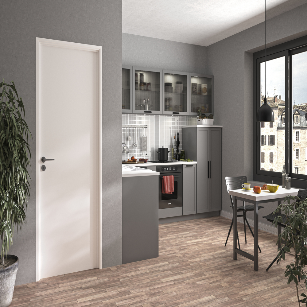 Bloc porte réversible 83 cm blanc - OPTIMUM