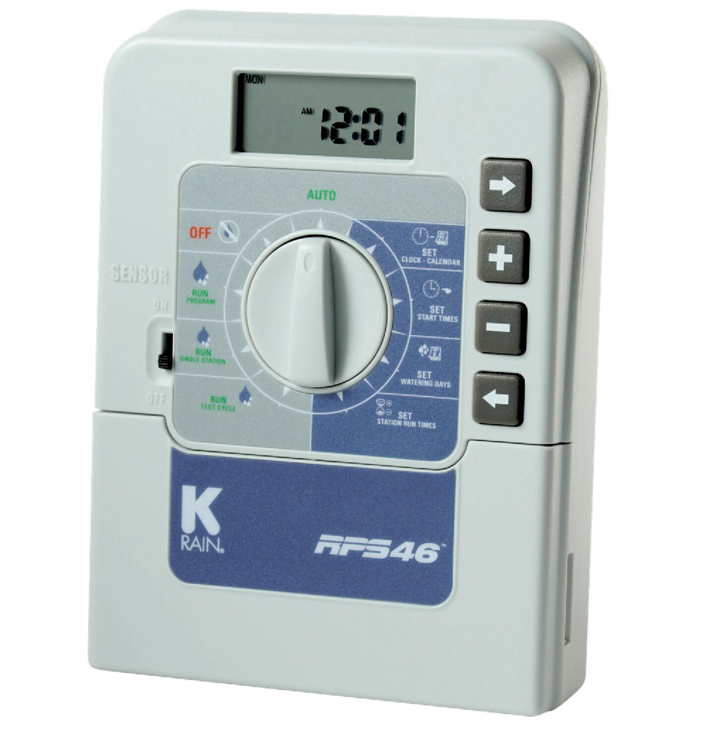 Programmateur Economie d'Eau 4 Voies 220V Gris/Bleu - TECHN'O