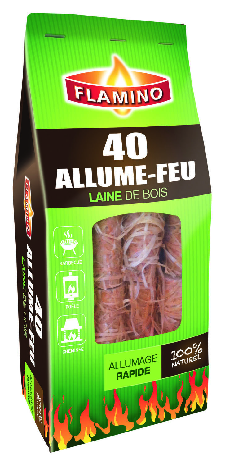 40 Allume-feux laines de bois - FLAMINO