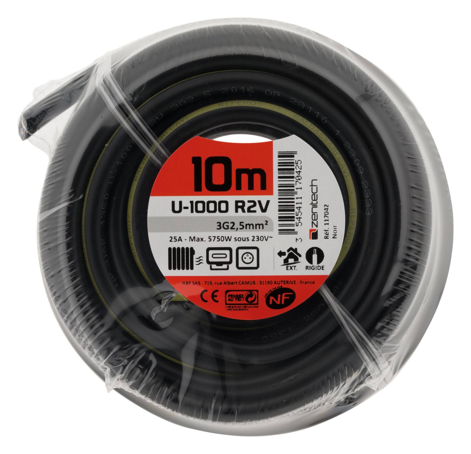 U-1000 R2V 3G2,5 cour 10m - ZENITECH