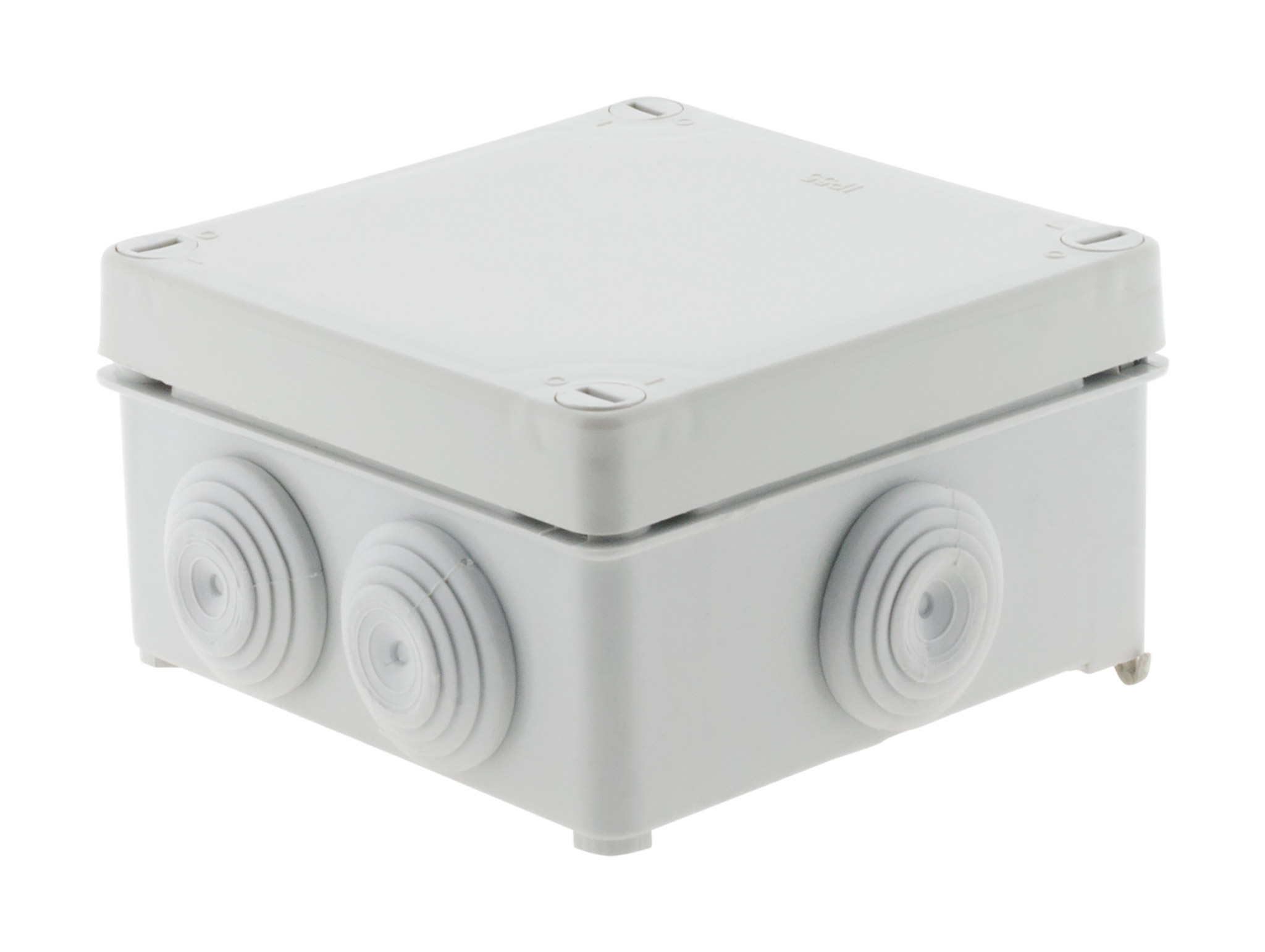 Boîte étanche carrée 100x100x50 à visser 1/4 de t