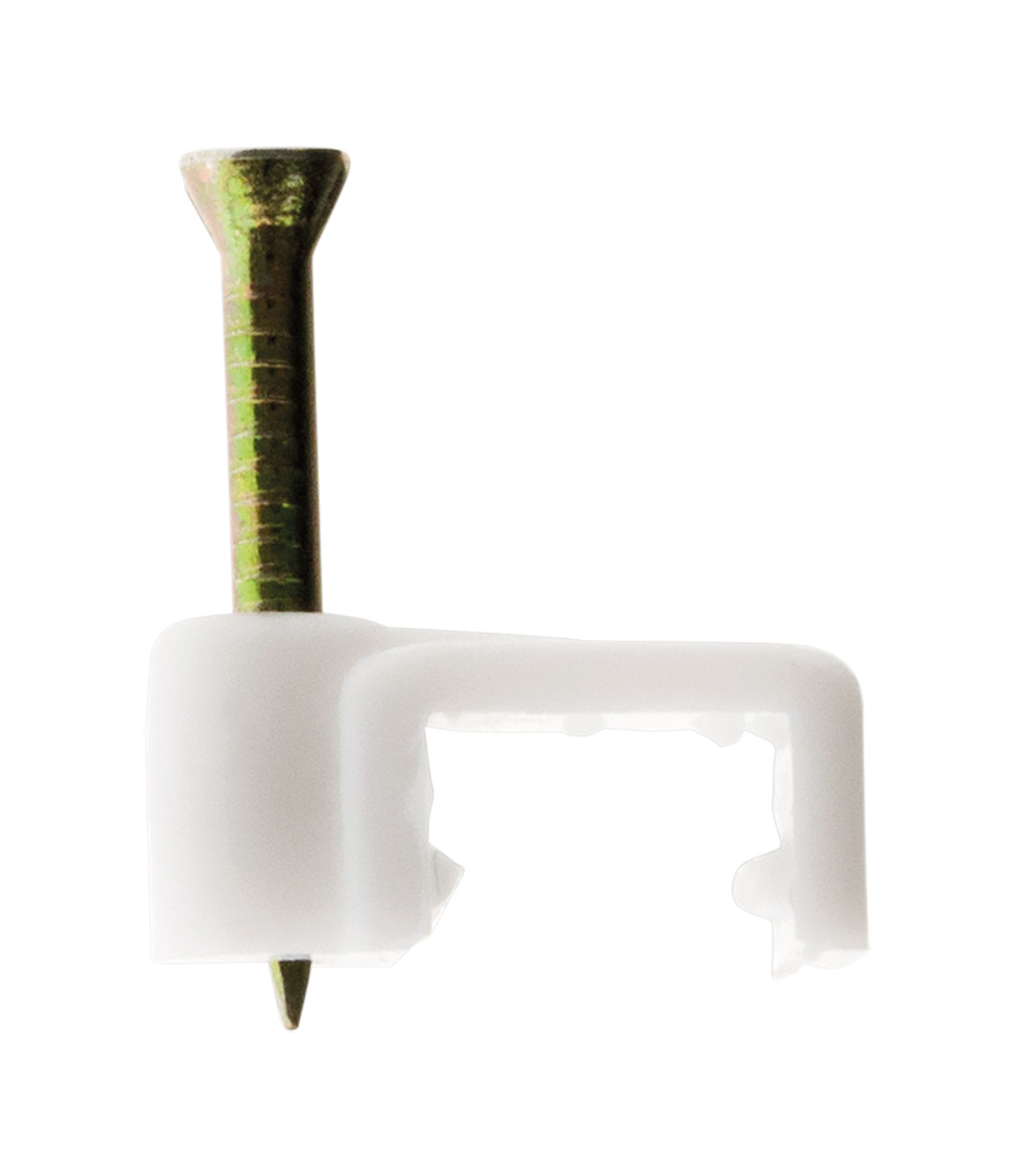 50 attaches pour fil meplat blanc zenitech