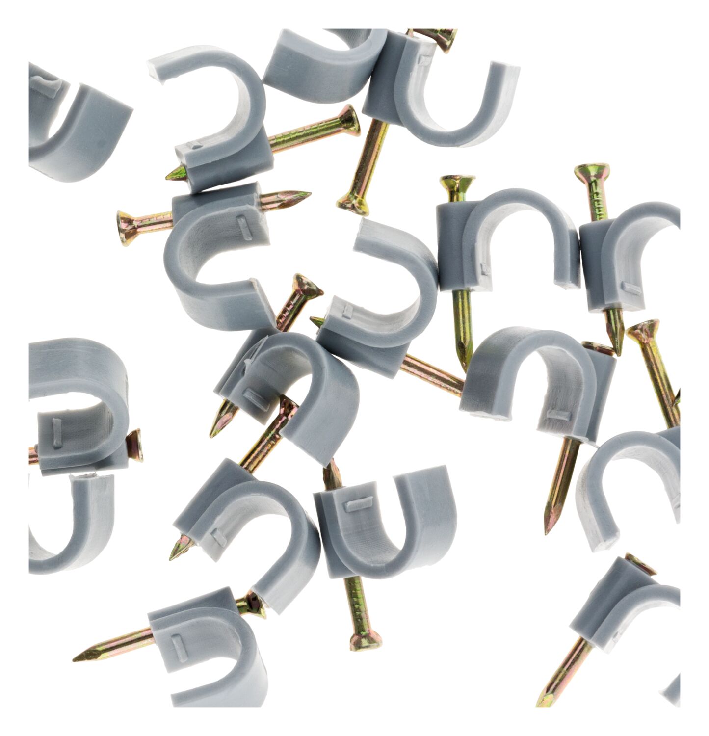 20 attaches plastiques Ø10 mm gris - INOTECH