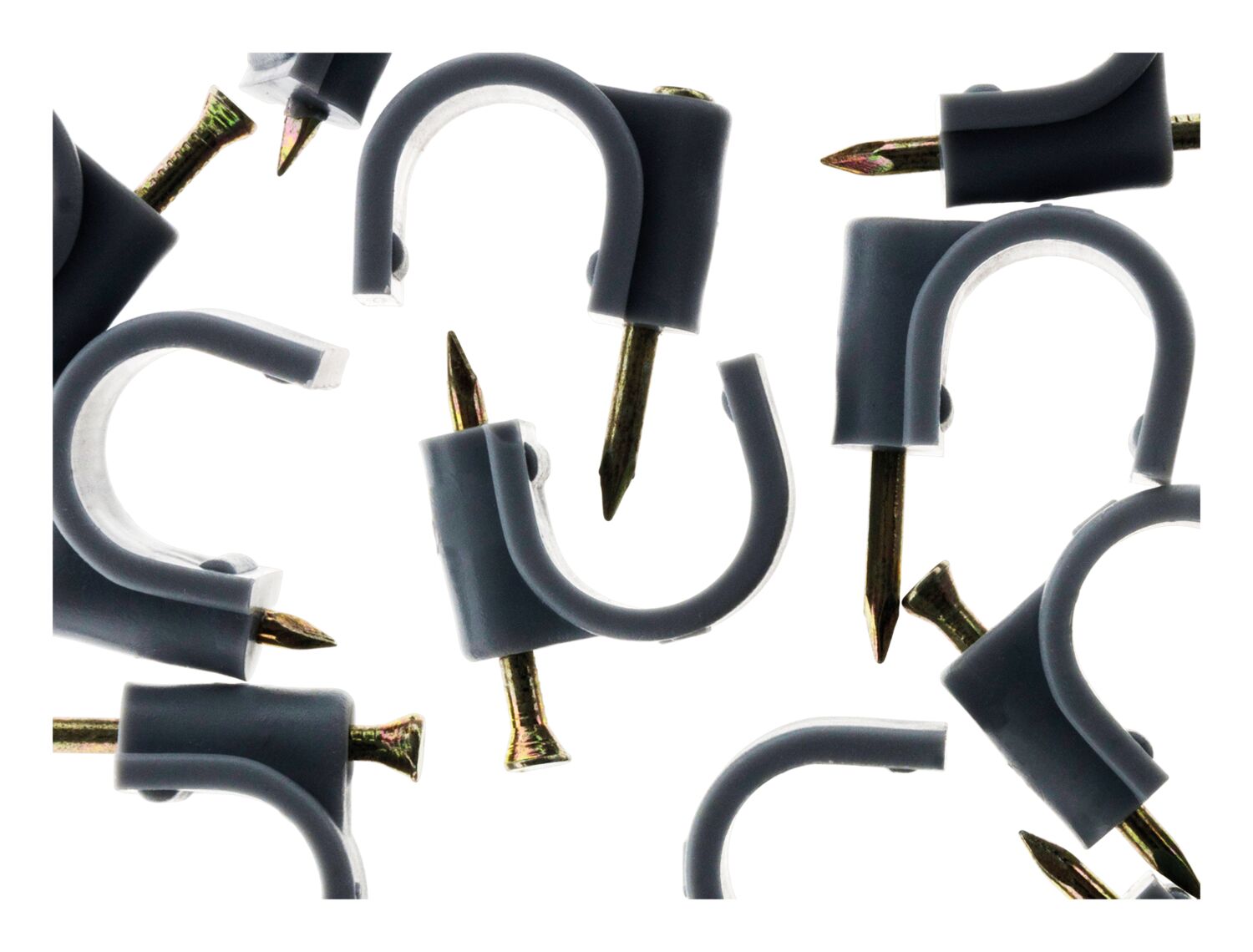 20 attaches plastiques Ø14 mm gris - INOTECH