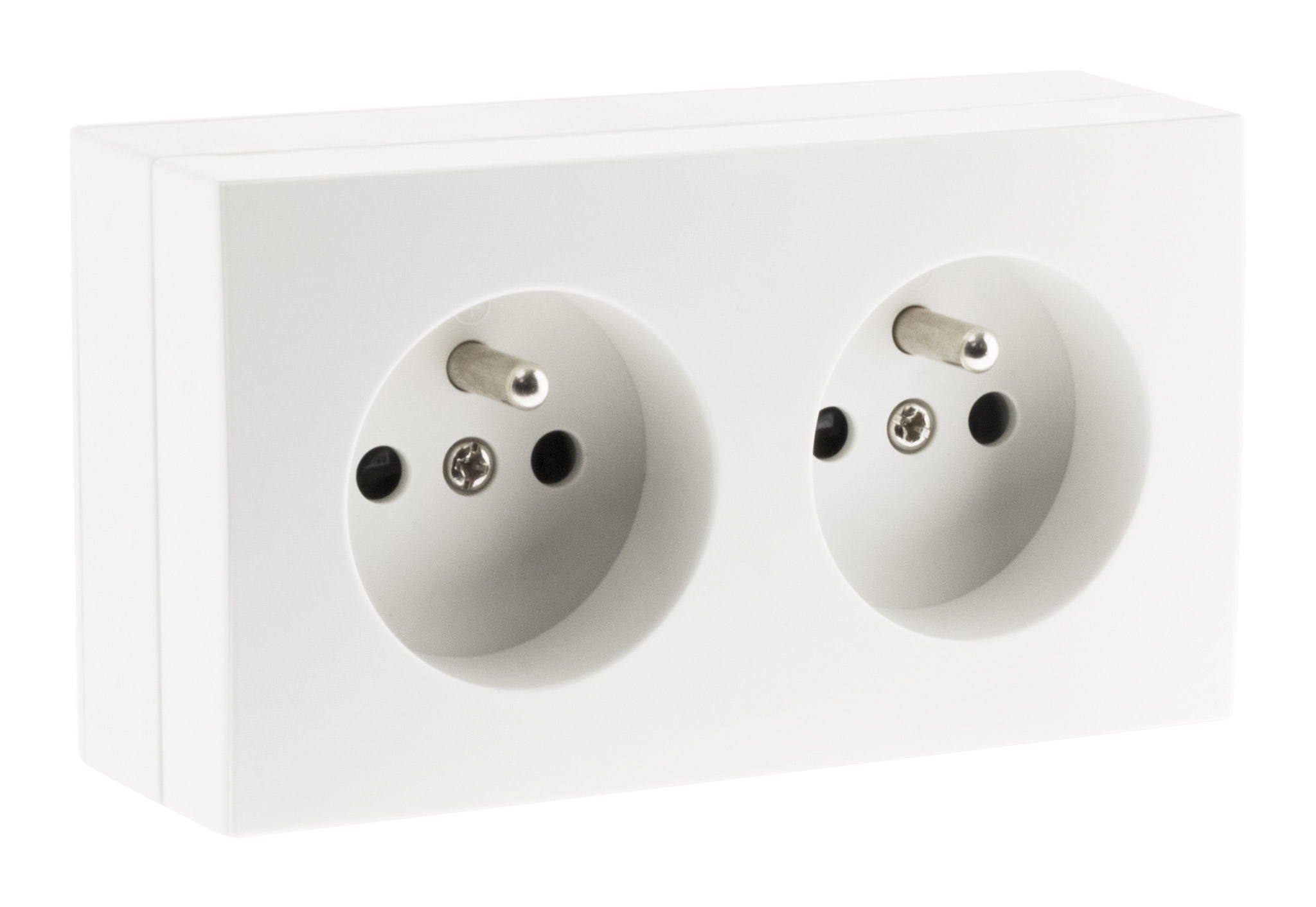 Prise 2P+T 16a double pré câblée saillie bel'vue - INOTECH