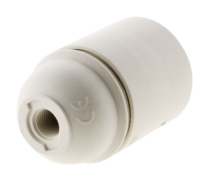 Douille E27 thermoplastique lisse blanc  - ZENITECH