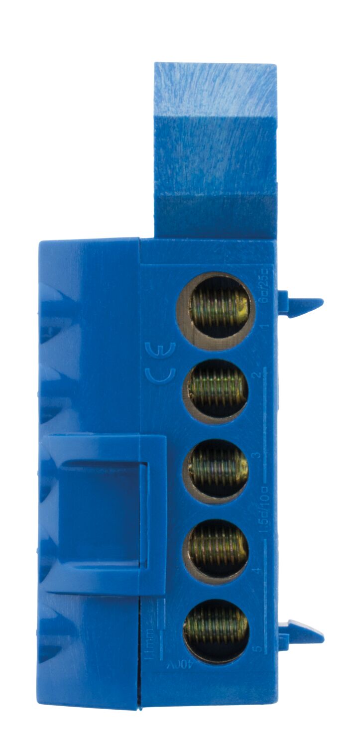 Bornier Neutre Bleu 5 Prises HBF - Thomson